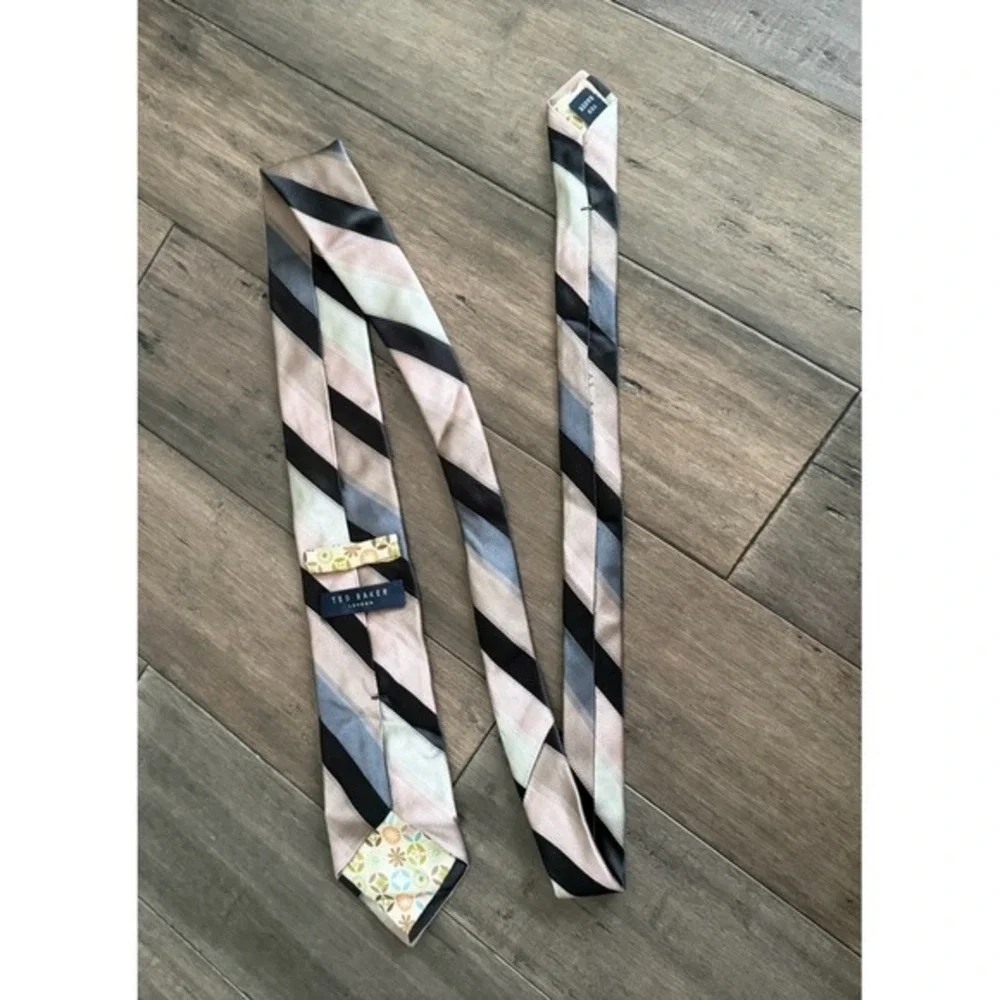 Ted Baker Silk Tie Diagonal Stripe Men's‎ Necktie Father's Day Gift Multicolor